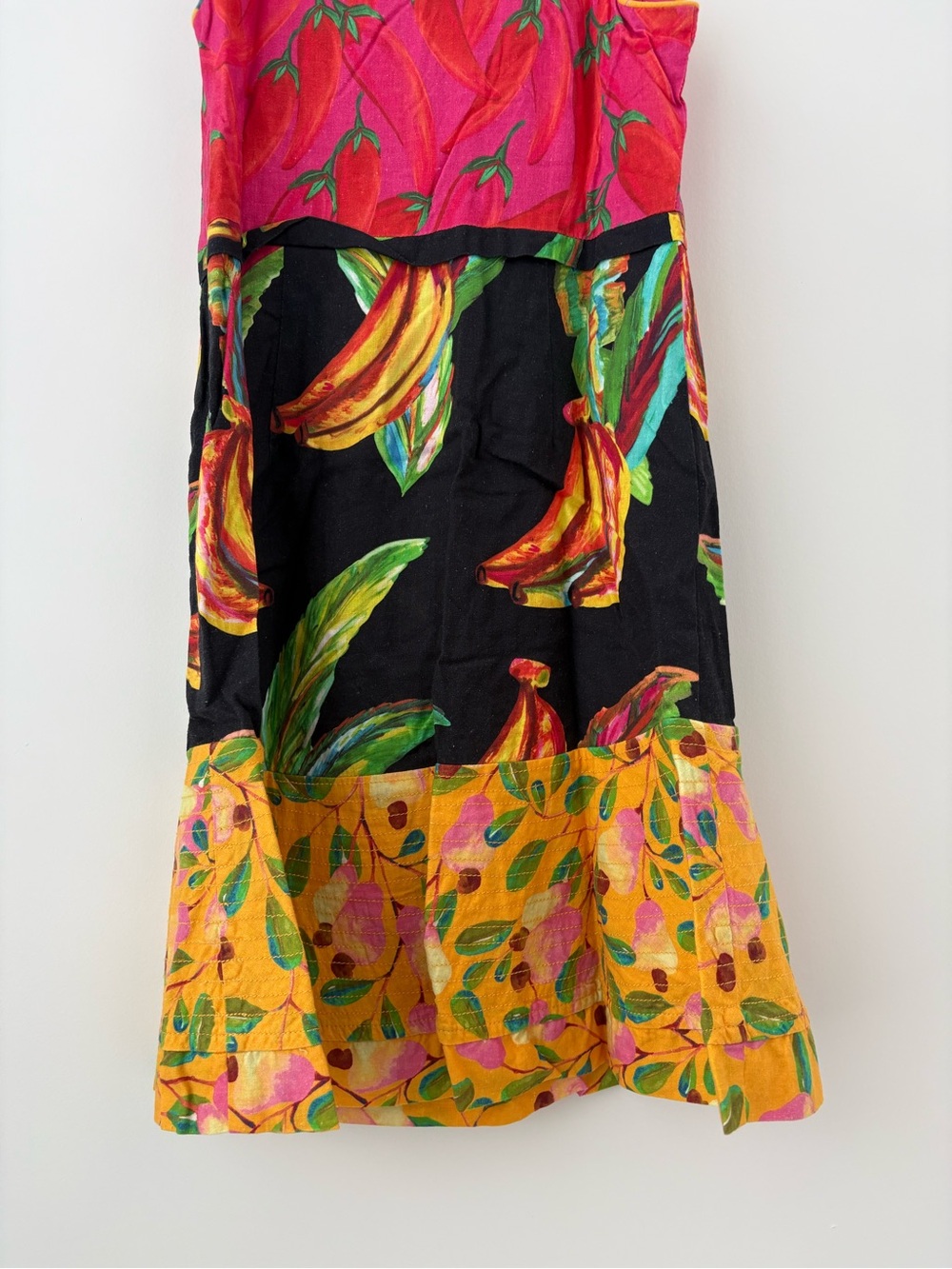 Farm Rio Cashews Chilli Bananas Linen Mini Dress M - Picture 6 of 16